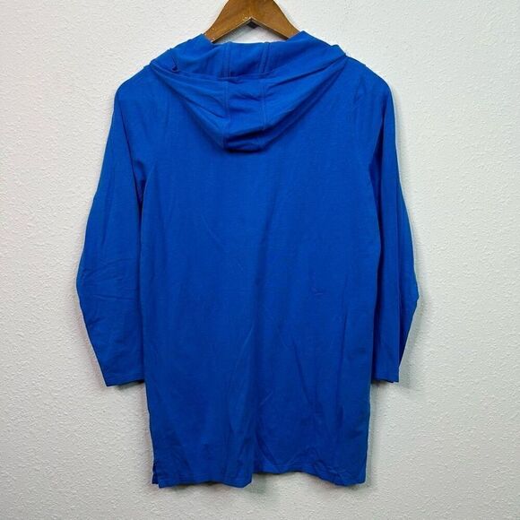 Coolibar Kids Solid Blue UPF 50+ UV Sun Protection Pullover Hoodie Size L - Picture 8 of 12